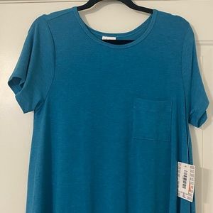 NWT Heather Teal High-Low Dress